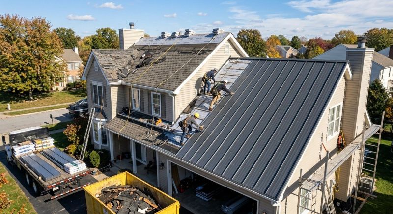 Aluminum Roof Replacement in Westford, MA