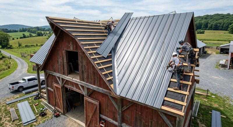 Barn Roof Installation in Rockingham County, NH