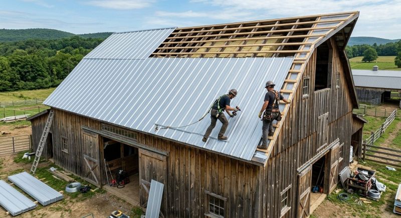 Barn Roof Installation in Rockingham County, NH
