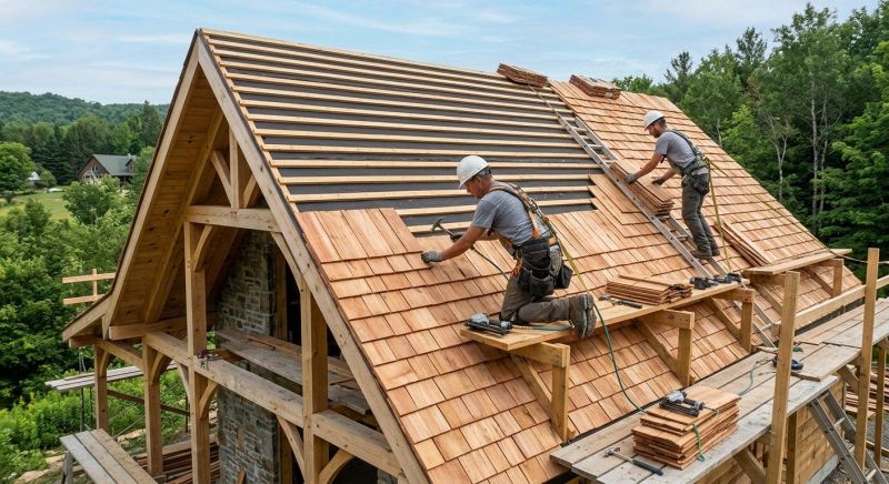 Cedar Roof Installation in Amesbury, MA
