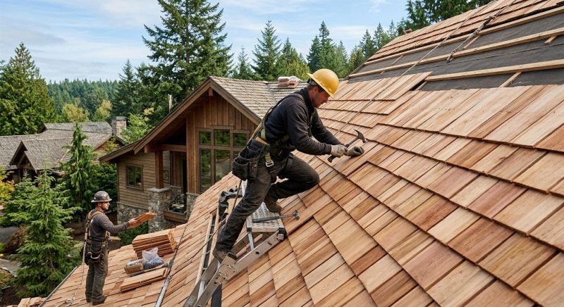 Cedar Roof Installation in Stratham, NH