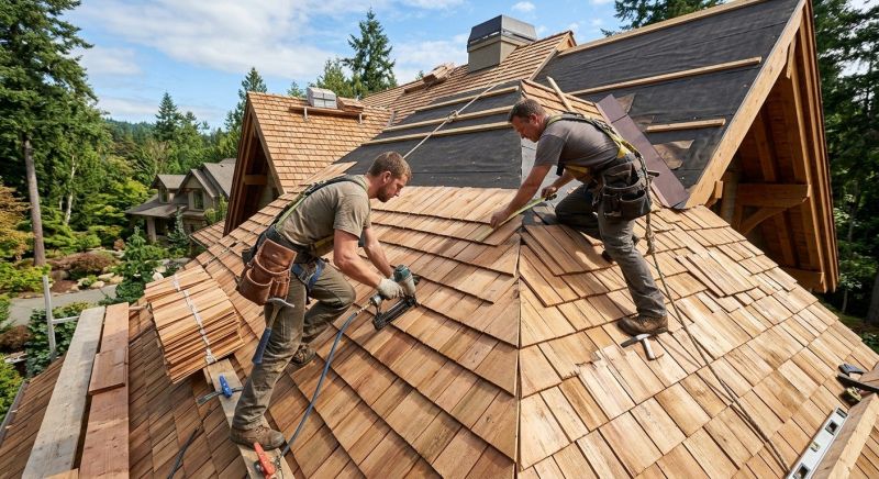 Cedar Shake Roof Construction in Rowley, MA