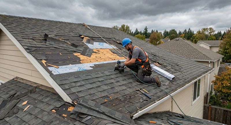 Damaged Roof Replacement in North Billerica, MA