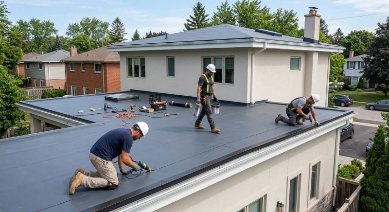 Flat Roof Installation in Groton, MA