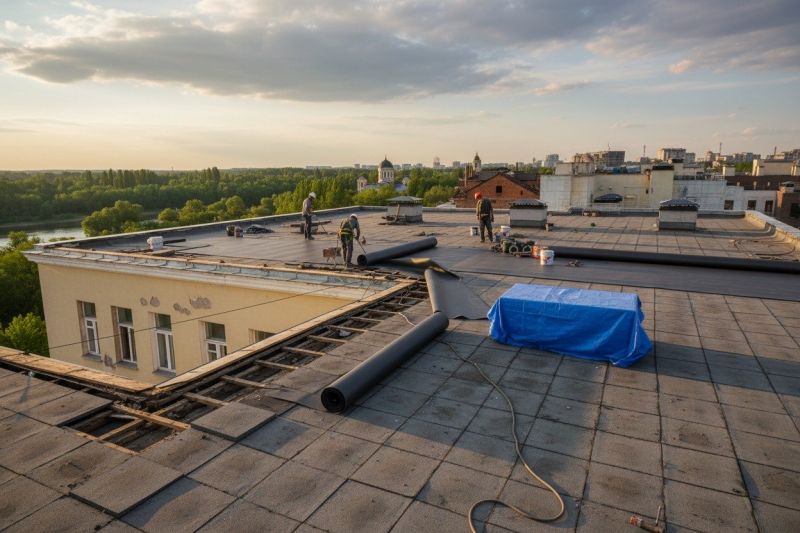 Flat Roof Replacement in Westford, MA