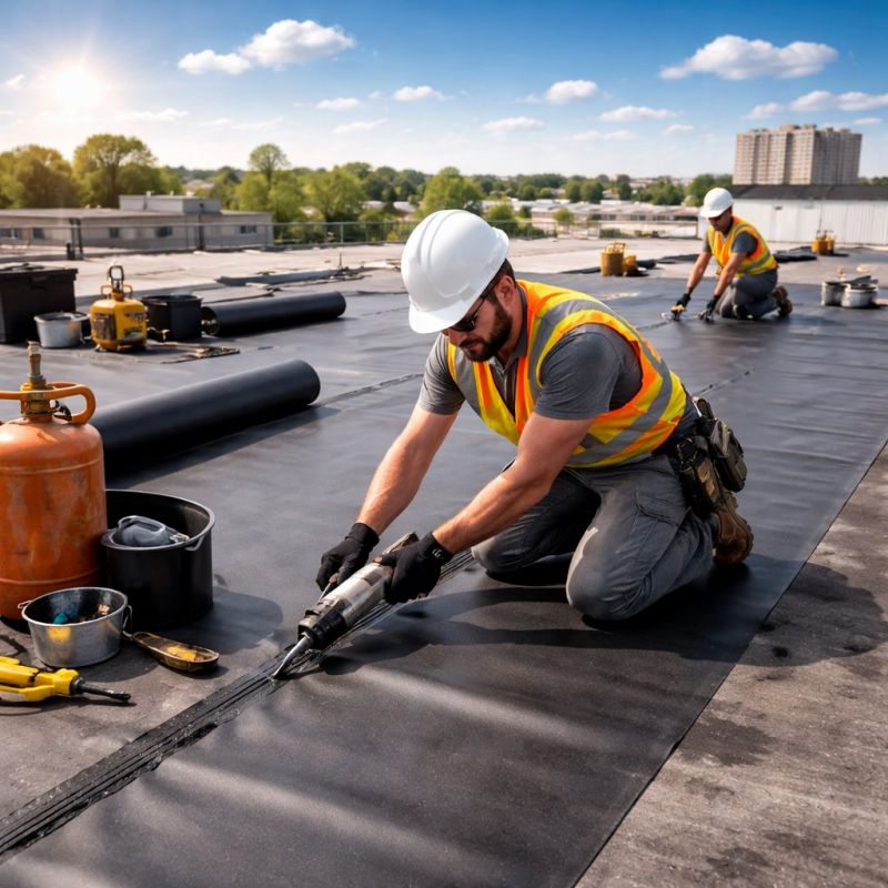 Rubber Roof Installation in Rockingham County, NH