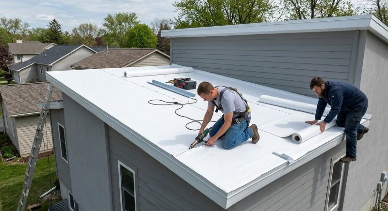 Single Ply Roof Installation in North Reading, MA