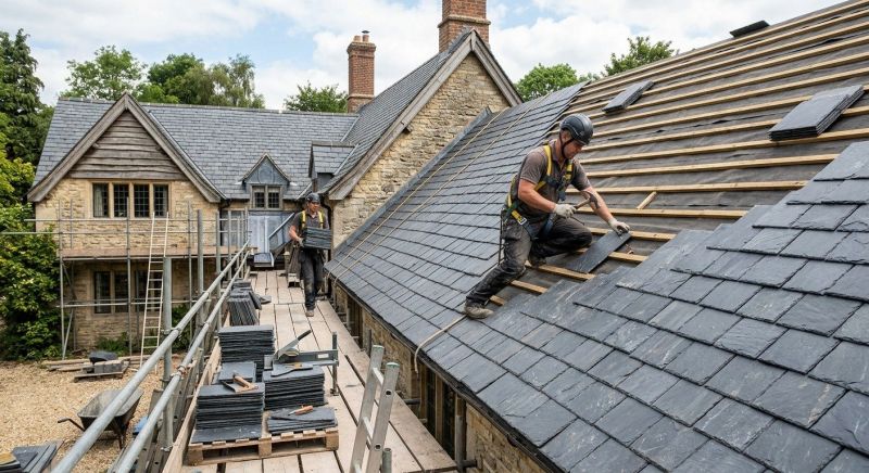 Slate Roof Installation in Dracut, MA