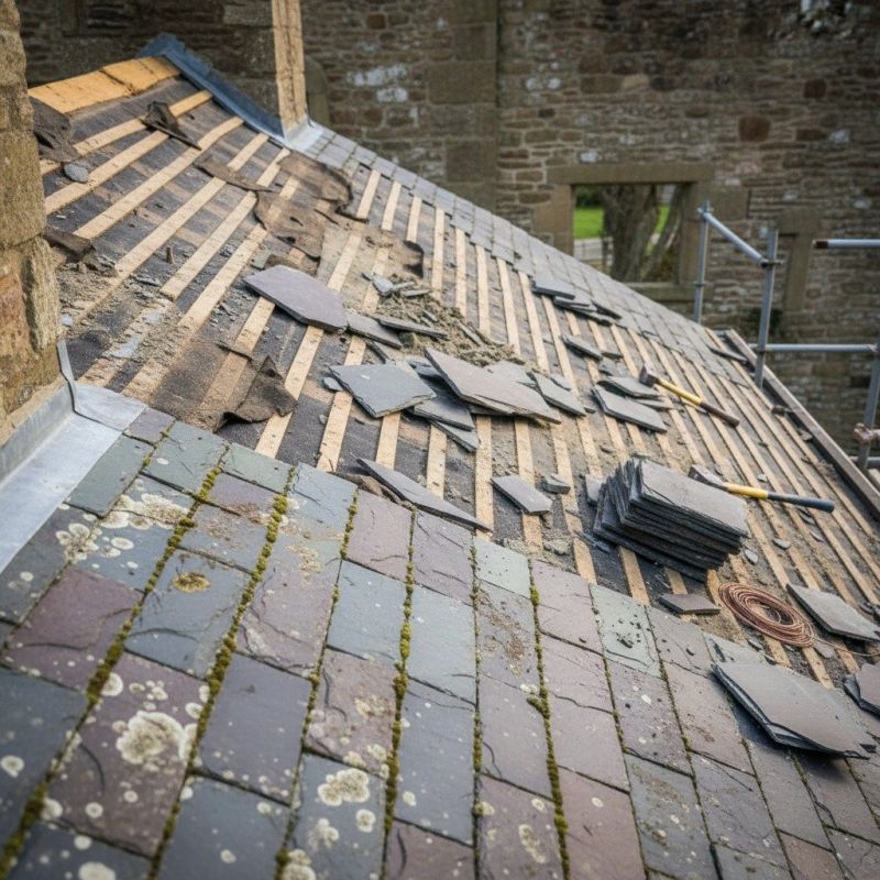Slate Roof Replacement in Billerica, MA