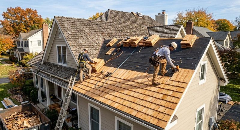 Wood Shake Roof Replacement in Northwood, NH